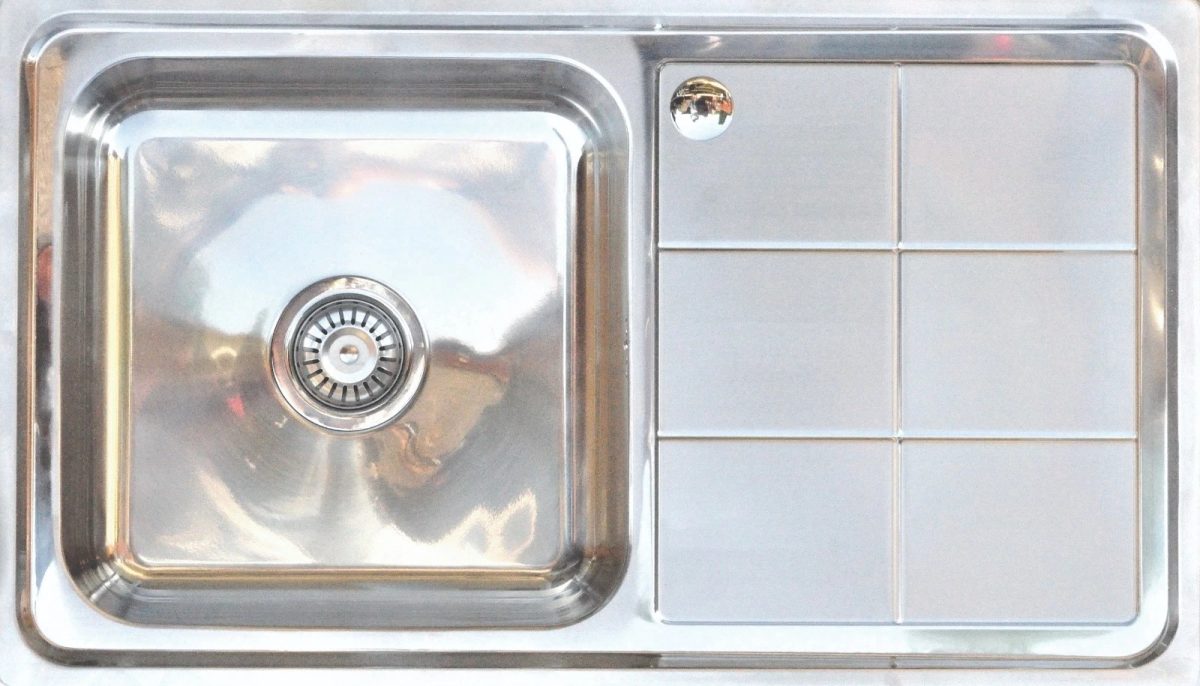 Knightsbridge – Inset Single Bowl (left & Right Drainer) 860mm x 500mm