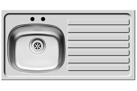 940 Inset Handed 2 Tap Hole – Right hand drainer