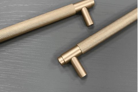 Kitchen Cabinets Brass Radford Knurled Bar Handle