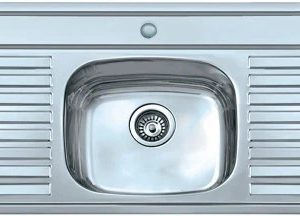 Inset Single Bowl Double Drainer - One Tap holes