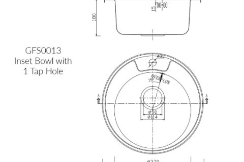Inset Round Bowl – 1 tap hole