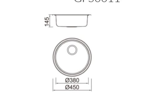 Inset Round Bowl kitchen sink