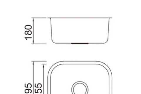 Luna Curved Undermount sink Medium / large        Polished Finish