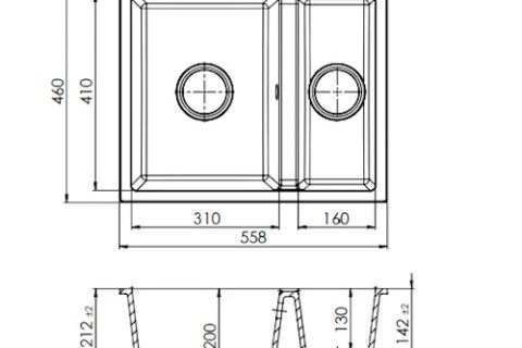 Como 150 Quartz Inset sink – (Multiple colours)