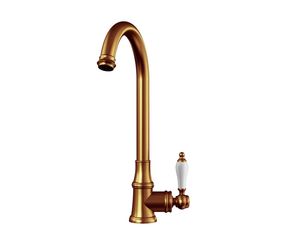 Traditional Single Lever Kitchen tap | Brushed Copper