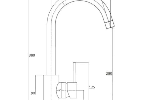 Gun Metal  Kitchen Mixer Tap | WRAS Approved  – Single lever