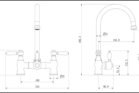 Traditional Bridge style  – 3 in 1 Instant Hot Water Tap with tank and filter (Multiple Colours Available )